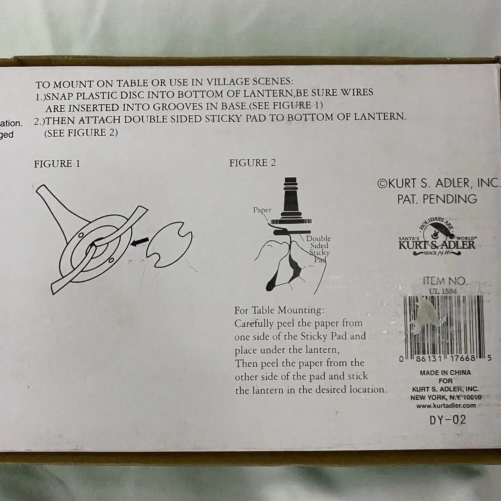 Vtg Kurt Adler 10 Victorian Street Light Set For Christmas Village or Tree NIB